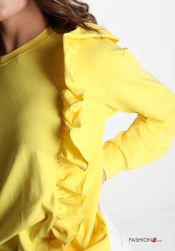 Sweatshirt aus Baumwolle  mit Volants - ph 4