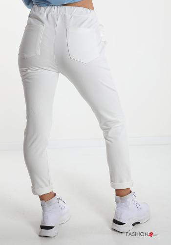 Pantalons en Coton  avec poches avec noeud - ph 2