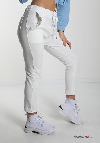 Pantalons en Coton  avec poches avec noeud - ph 3