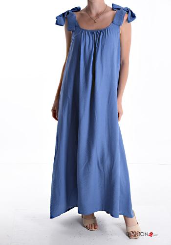 oversized backless long adjustable Dress with bow - ph 1