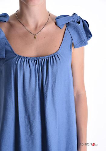 oversized backless long adjustable Dress with bow - ph 4
