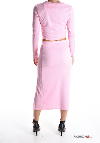 Ribbed Co-ord with elastic with split - ph 2