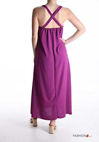 Robe longue à dos nu sans manches décolleté profond - ph 2