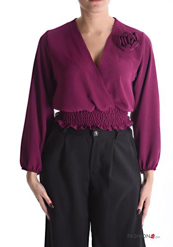 Blusa scollo a V con elastico - ph 1