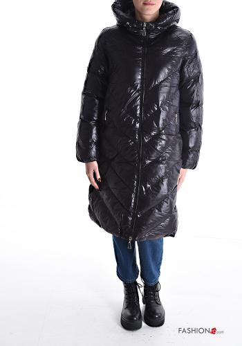 Daunenjacke mit Taschen mit Kapuze mit Reißverschluss - ph 1