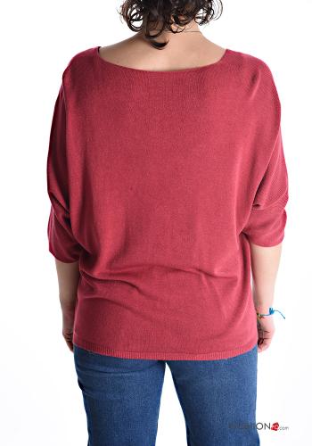 lurex Sweater with v-neck 3/4 sleeve - ph 2