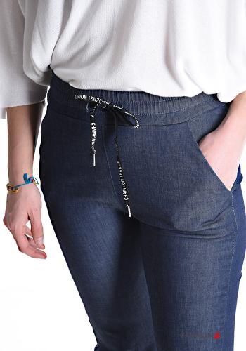 Denim Hose aus Baumwolle mit kordelzug mit gummizug - ph 4