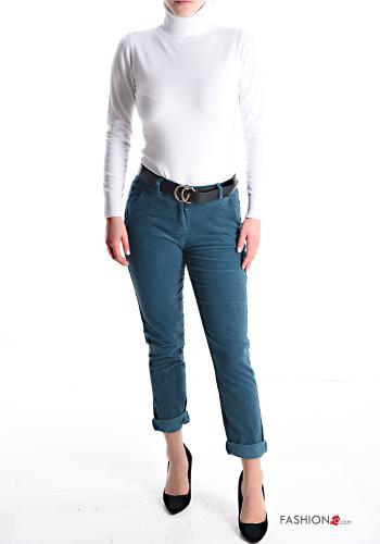 Pantalone in Cotone in velluto con cintura con tasche - ph 5