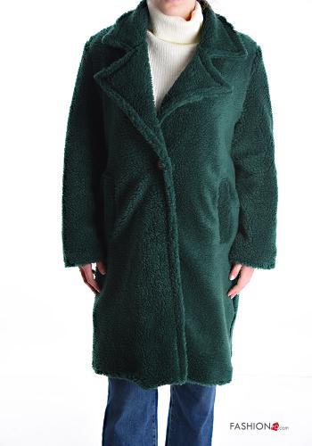 Manteau Teddy Bear avec poches avec doublure à boutons - ph 1