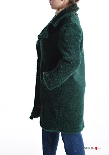 Manteau Teddy Bear avec poches avec doublure à boutons - ph 3