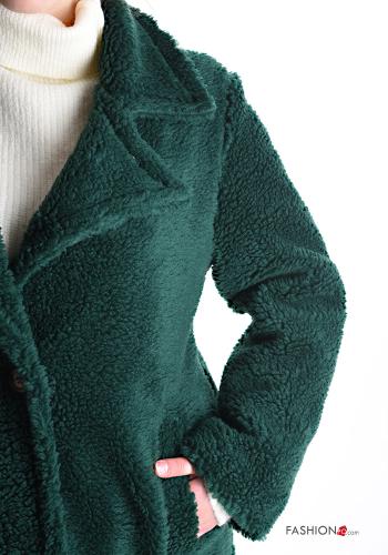 Manteau Teddy Bear avec poches avec doublure à boutons - ph 4