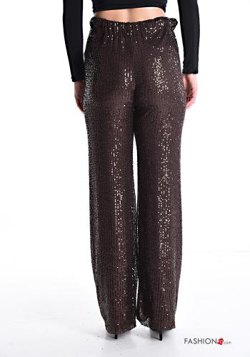 wide leg Hose mit Pailletten mit gummizug - ph 2
