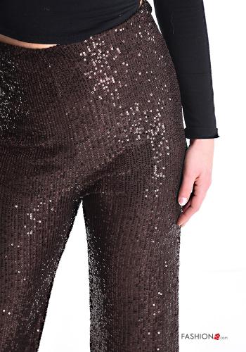 wide leg Hose mit Pailletten mit gummizug - ph 4