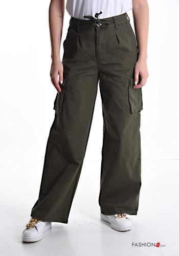 Hose aus Baumwolle mit Taschen mit kordelzug - ph 1