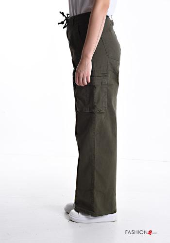 Hose aus Baumwolle mit Taschen mit kordelzug - ph 3