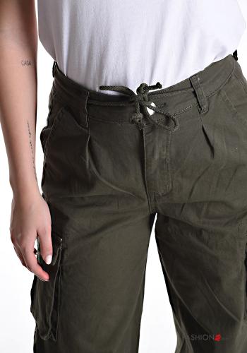 Hose aus Baumwolle mit Taschen mit kordelzug - ph 4