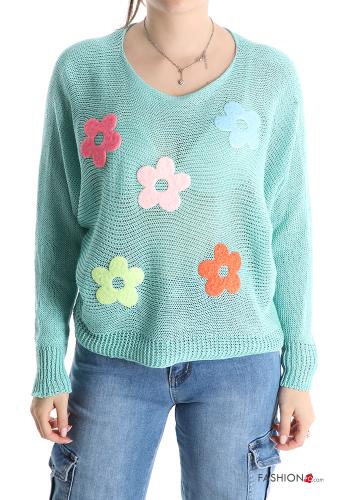 Floral Cotton Sweater