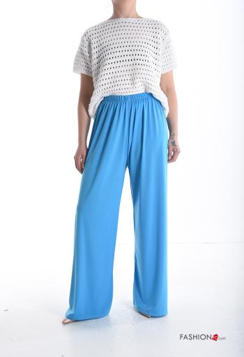 wide leg lange Hose aus Baumwolle mit gummizug - ph 5