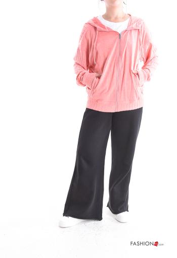 long sleeve Sweater with pockets with hood with zip - ph 5