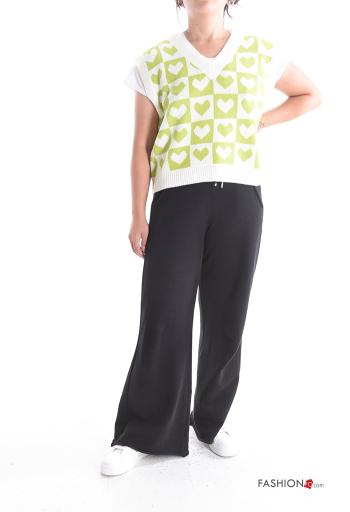 heart motif sleeveless Sweater with v-neck - ph 5