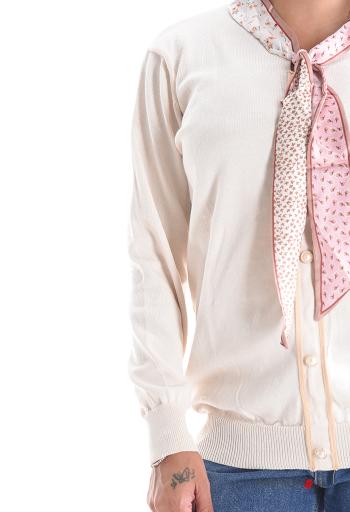 long sleeve Cardigan with buttons with scarf - ph 4