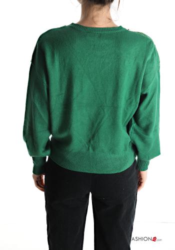 Pull avec strass broderie anglaise - ph 2