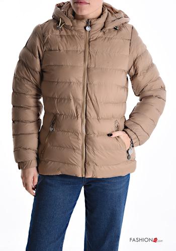 Puffer Jacket with pockets with hood with zip