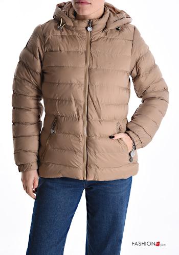 Daunenjacke mit Taschen mit Kapuze mit Reißverschluss - ph 1