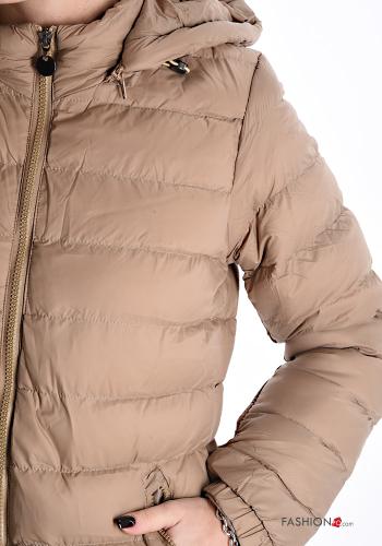 Daunenjacke mit Taschen mit Kapuze mit Reißverschluss - ph 4