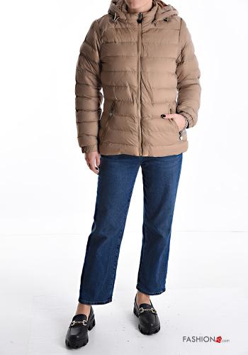 Daunenjacke mit Taschen mit Kapuze mit Reißverschluss - ph 5