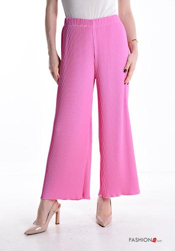 pleated wide leg Trousers with elastic