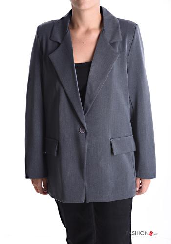 Blazer maniche lunghe con bottoni con fodera - ph 1