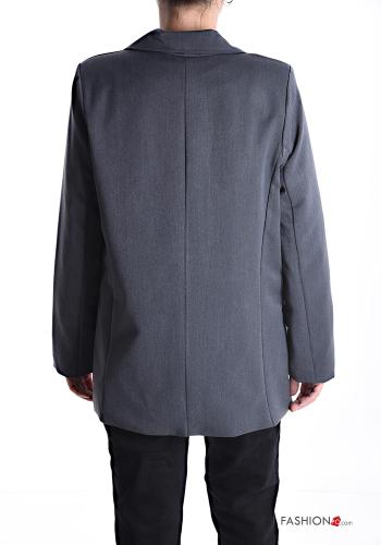 Blazer maniche lunghe con bottoni con fodera - ph 2