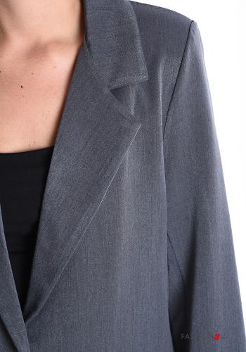 Blazer maniche lunghe con bottoni con fodera - ph 4