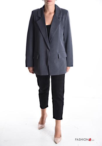 Blazer maniche lunghe con bottoni con fodera - ph 5