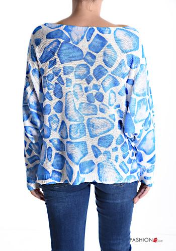 Abstract print long sleeve crew neck Sweater - ph 2
