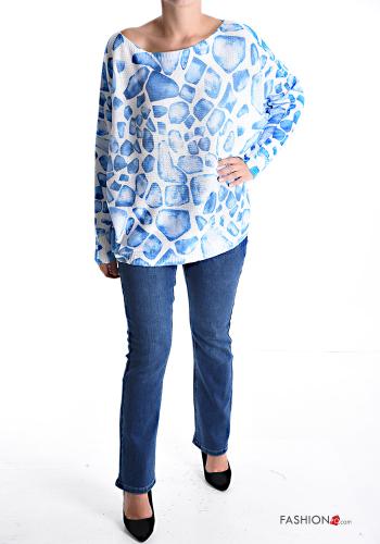Abstract print long sleeve crew neck Sweater - ph 5
