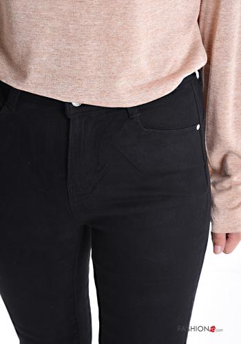 Hose aus Baumwolle mit Knöpfen mit Reißverschluss mit Taschen - ph 4