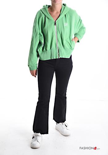 Felpa in Cotone con zip con cappuccio - ph 5