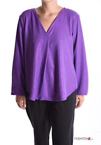 Blouse manches longues à col en V - ph 1