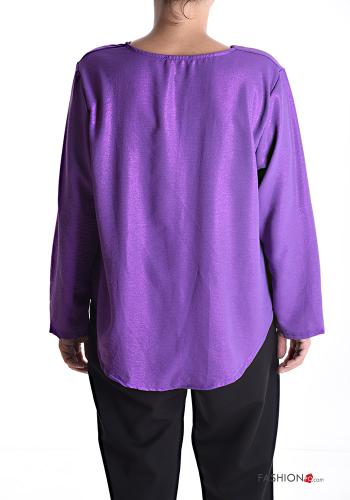 Blouse manches longues à col en V - ph 2
