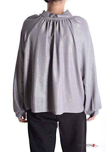 Blusa maniche lunghe con fiocco - ph 2