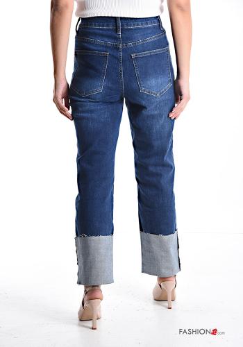 Jeans aus Baumwolle mit Knöpfen mit Reißverschluss mit Taschen - ph 2