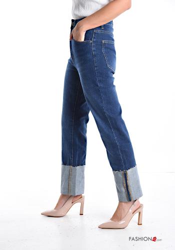 Jeans aus Baumwolle mit Knöpfen mit Reißverschluss mit Taschen - ph 3
