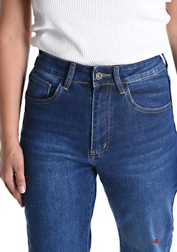 Jeans aus Baumwolle mit Knöpfen mit Reißverschluss mit Taschen - ph 4