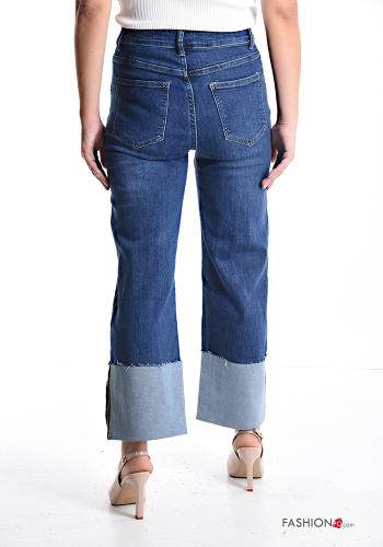 Jeans aus Baumwolle mit Knöpfen mit Reißverschluss mit Taschen - ph 2