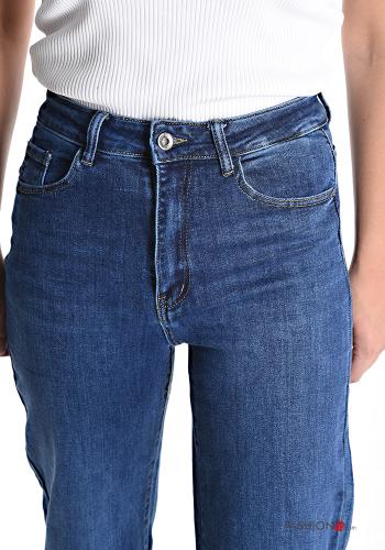 Jeans aus Baumwolle mit Knöpfen mit Reißverschluss mit Taschen - ph 4