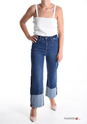 Jeans aus Baumwolle mit Knöpfen mit Reißverschluss mit Taschen - ph 5