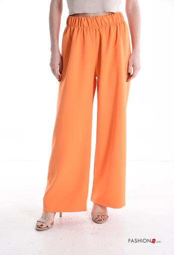 wide leg Trousers with elastic