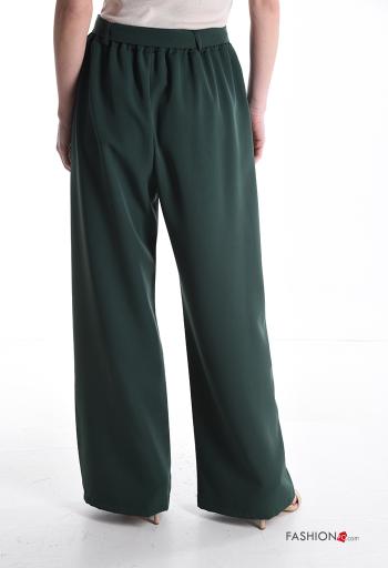 Pantalone wide leg con cintura in stoffa con elastico - ph 2